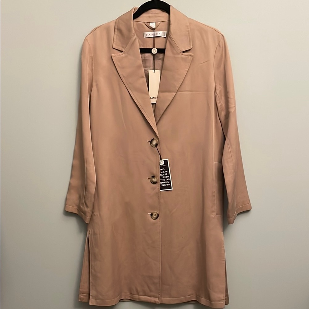 Danier tan long coat NWT